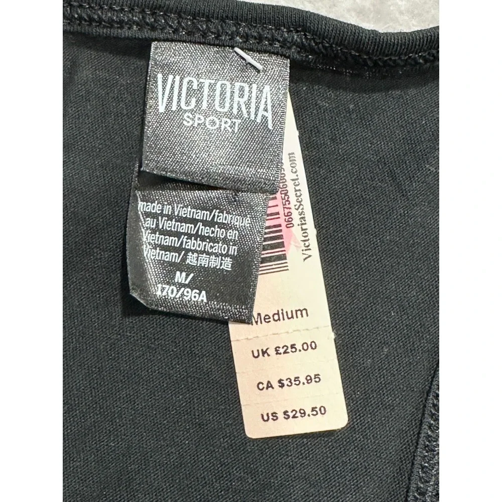 Victoria Sport Racerback Tank Womens Size Medium Black Active‎ Wear Exercise NWT